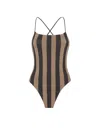 Fendi Woman Swimsuit Woman Brown Swimwear In Brown