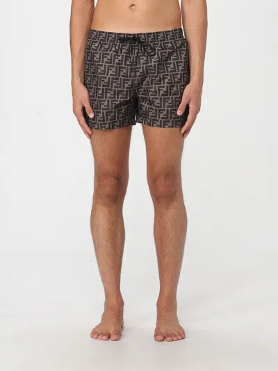 Fendi Swimsuit  Men Color Tobacco In Gray