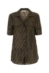 Fendi Ff Pattern Silk Pajama Set In Printed