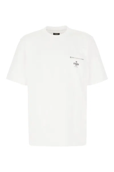 【FENDI】T-SHIRT◆FY0936ARYR T-Shirt Cotton Blue | Fendi