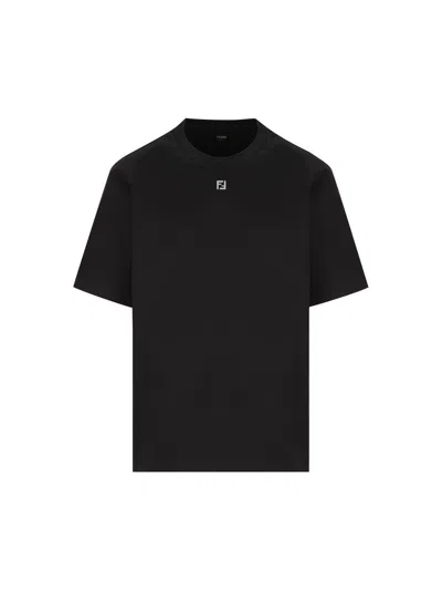 Fendi T-shirt And Polo Shirt In Black