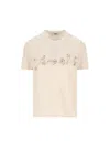 Fendi Linen And Cotton T-shirt In Neutral