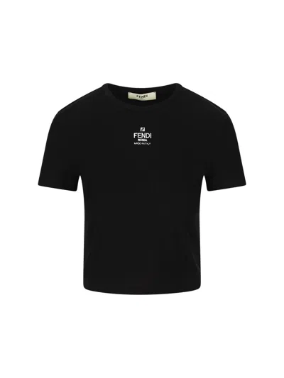 Fendi T-shirt And Polo Shirt In Black