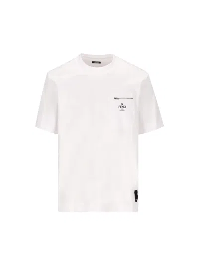 Fendi T-shirt And Polo Shirt In White