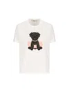 Fendi Itina Patch Crewneck T-shirt In White
