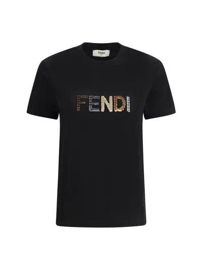 Fendi T-shirt In Black