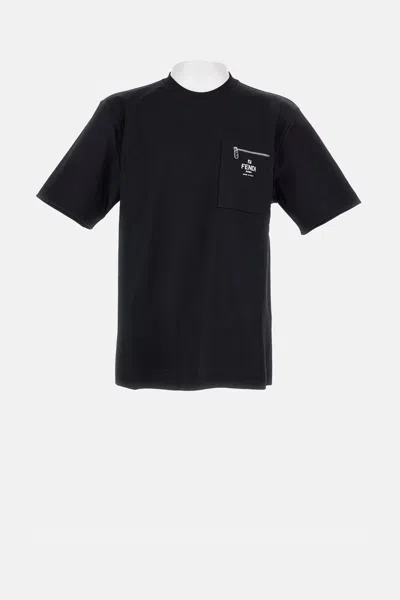 Fendi Black Cotton Jersey Oversized T-shirt