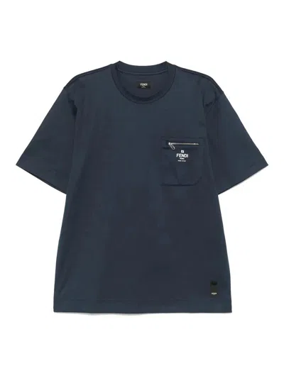 Fendi T-shirt In Blue