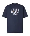 Fendi T-shirt Dark Blue Cotton T-shirt In Blue