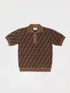 Fendi Polo Ff Knit In Braun