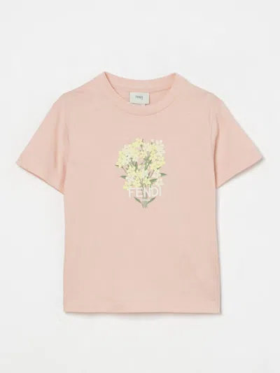 Fendi T-shirt  Kids Color Strawberry In Pink