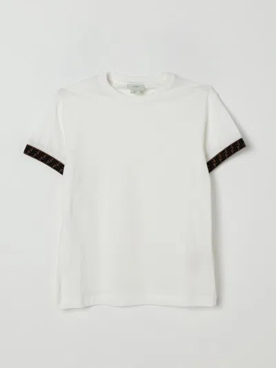 Fendi T-shirt  Kids Color White In Brown