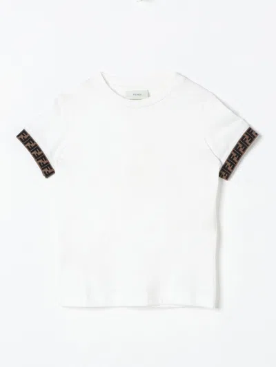 Fendi T-shirt  Kids Color White In Black