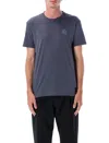 Fendi Cotton T-shirt With Ff Detail In Blue