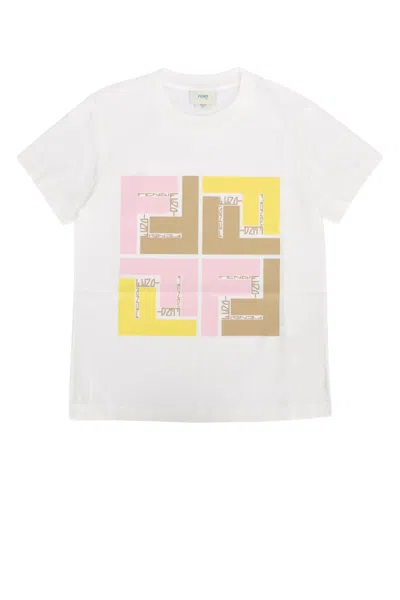 Fendi Kids' T-shirt In Gessoconfettomulti
