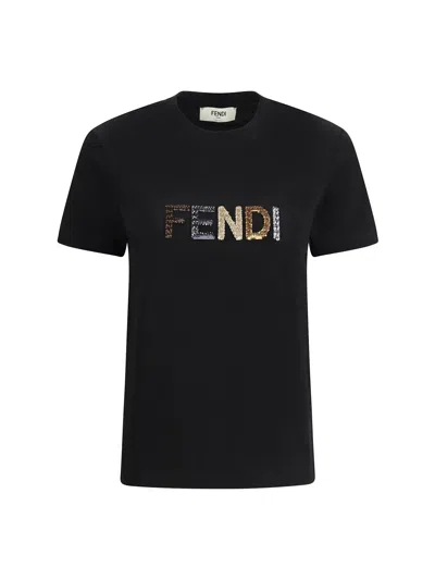 Fendi T-shirt In Black