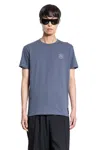 Fendi Cotton T-shirt With Ff Detail In Blue