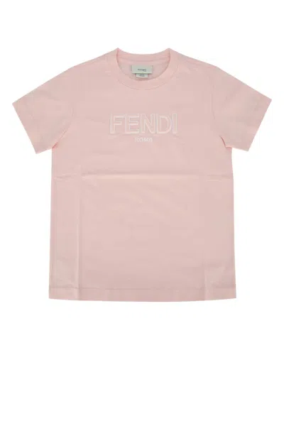 Fendi Kids' T-shirt Jersey Tinto In Pink
