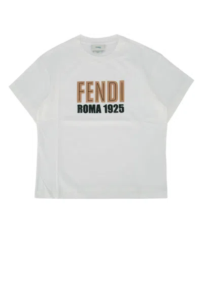 Fendi Kids' T-shirt Jersey Tinto In White