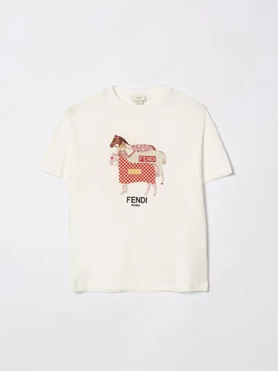 Fendi T-shirt Kids  In White