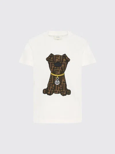 Fendi Kids' T-shirt  Kinder Farbe Weiss In White