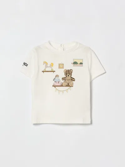 Fendi T-shirt Kids  In White
