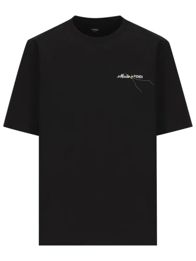 Fendi T-shirt Made In  In Black
