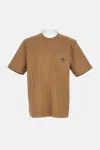 Fendi Cotton T-shirt With Chest Pocket And Crew Neck In Neutral