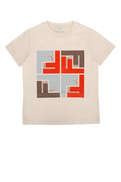 Fendi Kids' T-shirt In Shell/orange