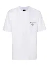 Fendi Men White Crewneck T-shirt With Log Print On The Front In Cotton Man In White