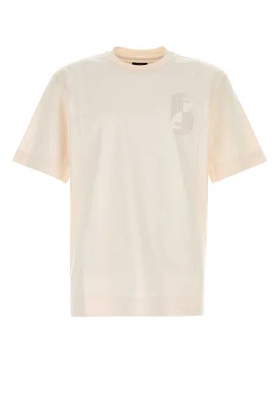 Fendi Crew Neck Short Sleeve Fitted T-shirt In White