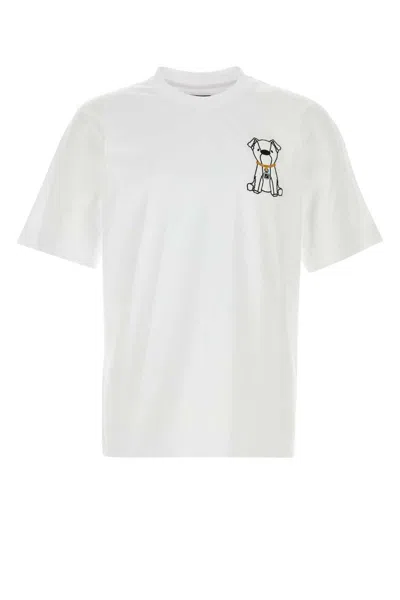 Fendi Cotton T Shirt Short Sleeves Crew Neck Graphic In White