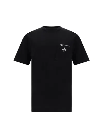 Fendi Black Cotton Jersey Oversized T-shirt