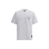 Fendi Men White Crewneck T-shirt With Log Print On The Front In Cotton Man In White