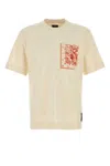 Fendi Graphic Print Crew Neck T-shirt With Pocket In Yellow
