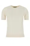Fendi Maglione In Misto Cotone Avorio  Donna
