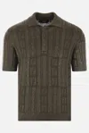 Fendi Ff Wool Blend Lurex Polo