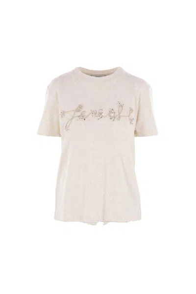Fendi T-shirts And Polos In Neutral
