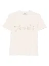 Fendi Sequin-embellished T-shirt In Neutral