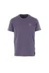 Fendi Cotton T-shirt With Ff Detail In Blue