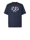 Fendi T-shirt Dark Blue Cotton T-shirt In Blue