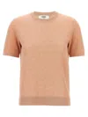 Fendi Peach Crewneck Cropped T-shirt
