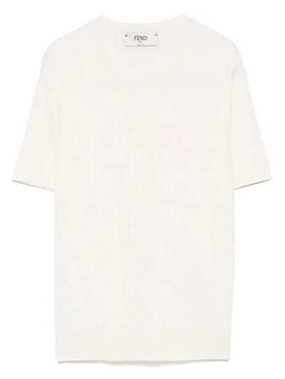 Fendi T-shirts And Polos White