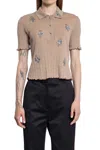 Fendi Cotton Jersey Polo Shirt In Brown