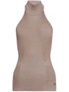 Fendi Dove Grey Wool And Viscose Top In Ash