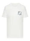 Fendi Logo Embroidered Crewneck T-shirt In Grey