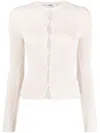 Fendi Fitted Ribbed Knit Top In Neutral