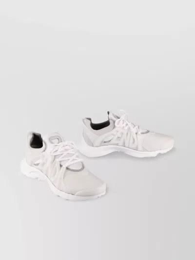 Fendi Tag Low-top Sneakers With Mesh Upper