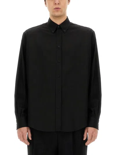 Fendi Tailormade Wool Shirt In Black