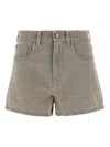Fendi Grey Denim Shorts In Multi